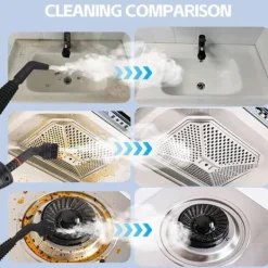 Sale Handhållen ångrengörare, portabel 10-i-1 ångmästare med stor kapacitet (Röd)