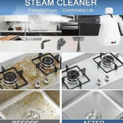 Discount Handhållen ångrengörare, tryckångrengörare för hem, soffa, kök, badrum, bil, golv, 10 i 1 klädselångrengörare med säkerhetslås