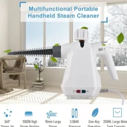 Discount Handhållen ångrengörare, tryckångrengörare för hem, soffa, kök, badrum, bil, golv, 10 i 1 klädselångrengörare med säkerhetslås