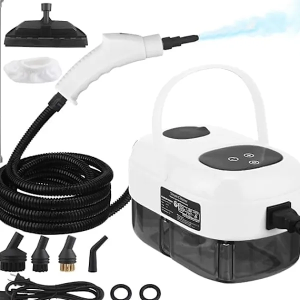 Online Handhållen ångrengörare 2500W – 6 ångnivåer, 3,0 BAR tryck, 1100ml vattentank för djuprengöring i hemmet White