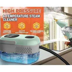Online Handhållen ångrengörare 2500W – 6 ångnivåer, 3,0 BAR tryck, 1100ml vattentank för djuprengöring i hemmet White