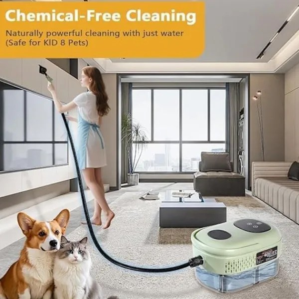 Online Handhållen ångrengörare 2500W – 6 ångnivåer, 3,0 BAR tryck, 1100ml vattentank för djuprengöring i hemmet White