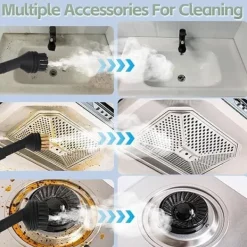 Online Handhållen ångrengörare 2500W – 6 ångnivåer, 3,0 BAR tryck, 1100ml vattentank för djuprengöring i hemmet White