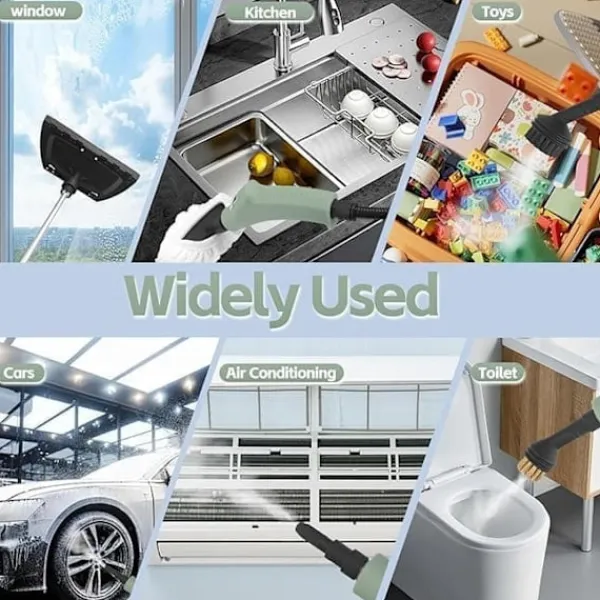 Online Handhållen ångrengörare 2500W – 6 ångnivåer, 3,0 BAR tryck, 1100ml vattentank för djuprengöring i hemmet White