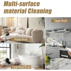 Best Handhållen ångrengörare, 2500W hög effekt 3,0BAR 221°F högtrycksångare, 6-nivåers justering Liten rengöringsmaskin med 37oz vattentank, 5ft Powe