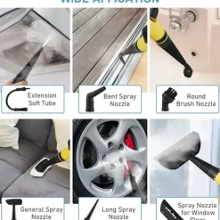 Sale Handhållen ångrengörare, 1000W mångsidig trycksatt kemikaliefri ångare med tillbehör, för hem, bil, uteplats, kök