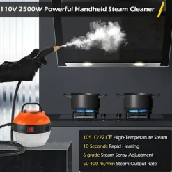 Discount Handhållen ångrengörare 2500W ångrengörare för rengöring Bärbar högtryckstvätt 1,4L stor vattentank Elektrisk ångrengörare Cl