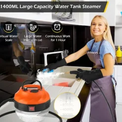 Discount Handhållen ångrengörare 2500W ångrengörare för rengöring Bärbar högtryckstvätt 1,4L stor vattentank Elektrisk ångrengörare Cl