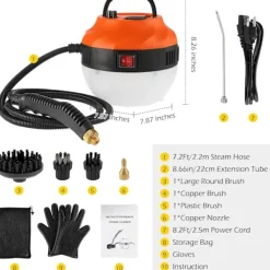 Discount Handhållen ångrengörare 2500W ångrengörare för rengöring Bärbar högtryckstvätt 1,4L stor vattentank Elektrisk ångrengörare Cl