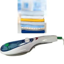 Discount Handhållen ångstrykjärn, bärbar elektrisk klädångstrykjärn för hem och resor, EU-kontakt 220V, blå