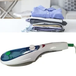 Discount Handhållen ångstrykjärn, bärbar elektrisk klädångstrykjärn för hem och resor, EU-kontakt 220V, blå