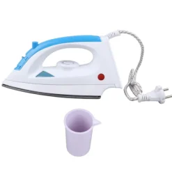 Handhållen Ångstrykjärn för Kläder Enkel Ånga Kompakt Strykjärn med Snabb Jämn Värme PTFE Sula 220‑240V EU-kontakt Blå Vit