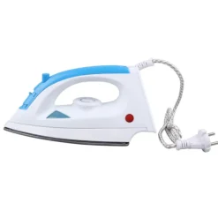 Handhållen Ångstrykjärn för Kläder Enkel Ånga Kompakt Strykjärn med Snabb Jämn Värme PTFE Sula 220‑240V EU-kontakt Blå Vit