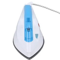 Handhållen Ångstrykjärn för Kläder Enkel Ånga Kompakt Strykjärn med Snabb Jämn Värme PTFE Sula 220‑240V EU-kontakt Blå Vit
