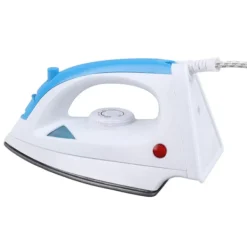 Handhållen Ångstrykjärn för Kläder Enkel Ånga Kompakt Strykjärn med Snabb Jämn Värme PTFE Sula 220‑240V EU-kontakt Blå Vit