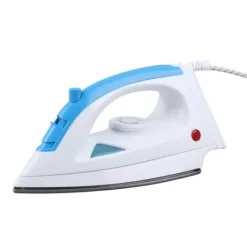 Handhållen Ångstrykjärn för Kläder Enkel Ånga Kompakt Strykjärn med Snabb Jämn Värme PTFE Sula 220‑240V EU-kontakt Blå Vit