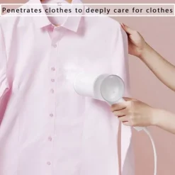 Handhållen ångstrykjärn för kläder, ångstrykjärn för kläder, veckborttagare, 2 i 1 tygveckborttagning, lämplig för hem och resor