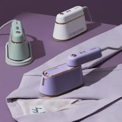 Discount Handhållen ångstrykjärn Plaggstrykjärn Hemstrykjärn vit purple
