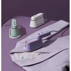 Discount Handhållen ångstrykjärn Plaggstrykjärn Hemstrykjärn vit purple