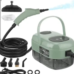 Discount Handhållen Ångtvätt 2500W - 6 Ångnivåer, 3.0 BAR Tryck, 1100ml Vattentank för Djuprengöring i Hemmet