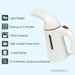 Clearance Handhållen Resestemare, Bärbar Handhållen Tyg Stemare Snabb Uppvärmning Kraftfull Reskläder Kläd Stemare med 150ml Kapacitet för Hemmet och Resor