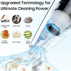 Best Handhållen Sladdlös Dammsugare - Verkligen Trådlös Handdammsugare med Stark Sugkraft, Rengör Damm & Hår Snabbt