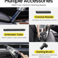 Best Handhållen Sladdlös Dammsugare - Verkligen Trådlös Handdammsugare med Stark Sugkraft, Rengör Damm & Hår Snabbt