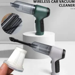 Handhållen Sladdlös Dammsugare, Mini Handhållen Dammsugare, Bil Dammsugare med Kraftfull Sugkraft, Laddningsbar 3 i 1 Sugande Blåsande Lätt (Armég Grön) | Fyndiq