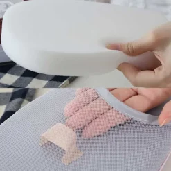 Outlet LBSS Handhållen strykbräda med fingerbåge Värmebeständig Anti-scald ångande strykjärn Mitt Blue White Plaid