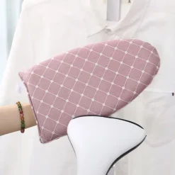 Outlet LBSS Handhållen strykbräda med fingerbåge Värmebeständig Anti-scald ångande strykjärn Mitt Blue White Plaid