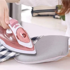 Outlet LBSS Handhållen strykbräda med fingerbåge Värmebeständig Anti-scald ångande strykjärn Mitt Blue White Plaid