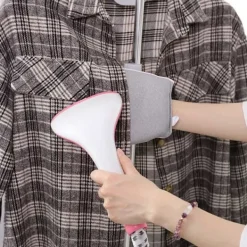 Outlet LBSS Handhållen strykbräda med fingerbåge Värmebeständig Anti-scald ångande strykjärn Mitt Blue White Plaid