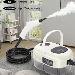 Handhållen trycksatt ångrengörare, 1000 ml vattentank, 15 sekunders uppvärmningstid