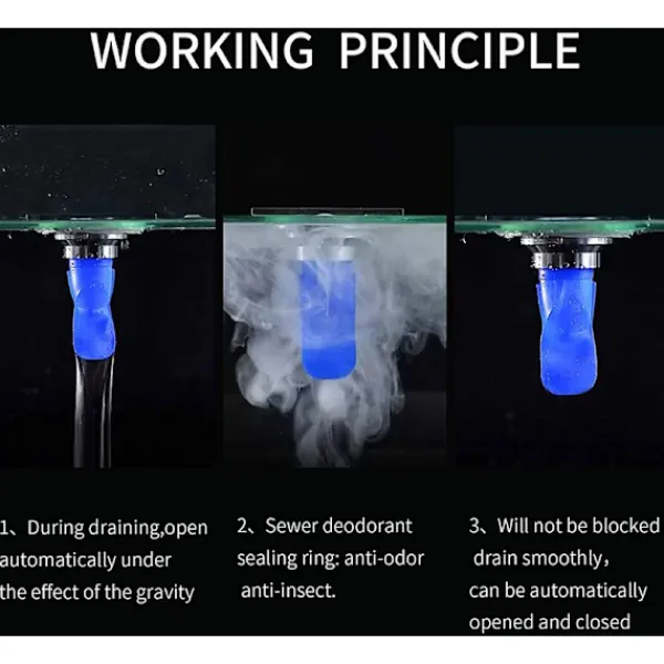 Online Helt koppar rostfritt stål silikon avloppsskydd Självstängande inre kärna, insektssäker golvavloppsskydd inre kärna-kök/vattenventil/badrum