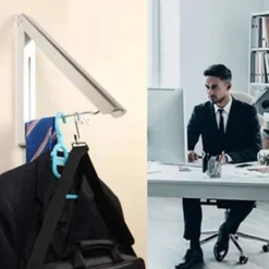 Outlet Hem Infällbar klädställning - Väggmonterad hopfällbar klädhängare Torkställning för tvättstuga Garderobsförvaring, aluminium, enkel installation