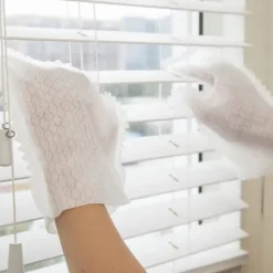 Best Hemdesinfektions- och dammborttagningshandskar, Mikrofiberfiskvågsrengöringsdammhandske, Tvättad, Återanvändbar våt och torr köksvante