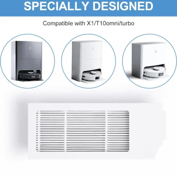 Online HEPA-filter för Ecovacs Deebot X1 Omni/ T10/ T10 Plus/ T10 Turbo/ T10 Omni, tillbehör till Deebot-dammsugare