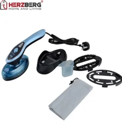 Online Herzberg Home & Living Herzberg HG-8056: 2 i 1 bärbart ång- och torrstrykjärn