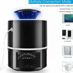 Online HERZBERG HG-03138: Light & Vacuum Mosquito Killer Lamp