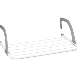 Sale Het rea Hett erbjudande till lågt pris! Torkställning för kläder - Hängande ställning för element och balkong, Liten storlek, 3m torkkapacitet, Vit, 50cm längd - Glad | Fyndiq