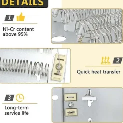 New Heta säljare Hett erbjudande till lågt pris! WPY503978, 510329P, AP6024199 Torktumlare Värmeelement Kit Passar Speed Queen Maytag MagAmana Ersätter 503978 14218929-Glad | Fyndiq Silver