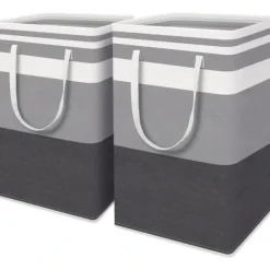 Best Het rea Hett erbjudande till lågt pris! 2-delad stor tvättkorg, vattentät, fristående, hopfällbar hög tvättkorg med förlängt handtag - (Gradient Grey, 75 liter) - Glad | Fyndiq