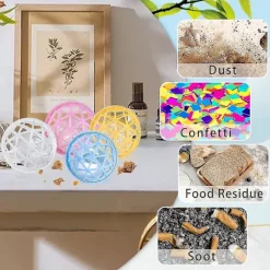 Hot Heytea 4 st Ryngrengöringsbollar Väskrengöringsboll Klibbig Insida Boll Plocka Upp Damm, Håll Din Plånbok, Väska, Ryggsäck, Resväska Ren (4 st)