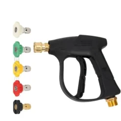Hot Hög tryck bil tvätt vatten pistol aluminium kärna fläkt formad snabbkontakt munstycken
