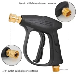Hot Hög tryck bil tvätt vatten pistol aluminium kärna fläkt formad snabbkontakt munstycken