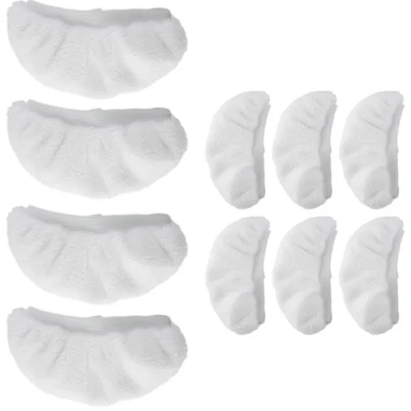 Outlet Högkvalitativa 10 st Ångrengöringstillbehör, universella återanvändbara ångmoppdynor, ångmunstycksfästen handhållen Vit White