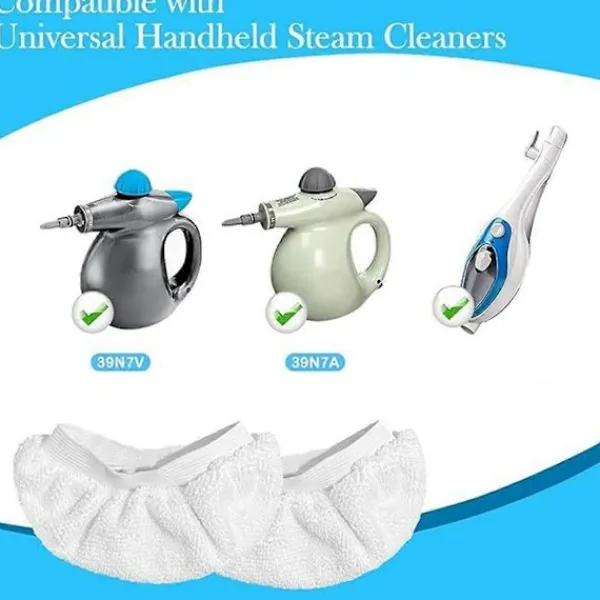 Outlet Högkvalitativa 10 st Ångrengöringstillbehör, universella återanvändbara ångmoppdynor, ångmunstycksfästen handhållen Vit White