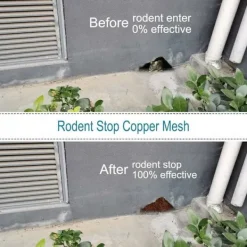 Outlet Högkvalitativt anti-gnagarnät 100 % koppar anti-snigel snigelmus råttfåglar nematoder Ferramol stickat kopparnät för inomhusträdgård (6 meter)
