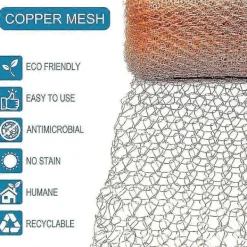 Online Högkvalitativt gnagarnät, 100% koppar mot sniglar, möss, råttor, fåglar, nematoder, Ferramol, stickat kopparnät