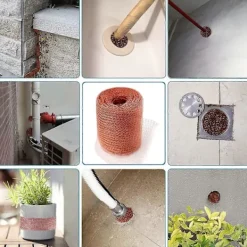 GIFT OF G Högkvalitativt gnagarnät, 100% koppar mot sniglar, möss, råttor, fåglar, nematoder, Ferramol, stickat kopparnät (6 meter)